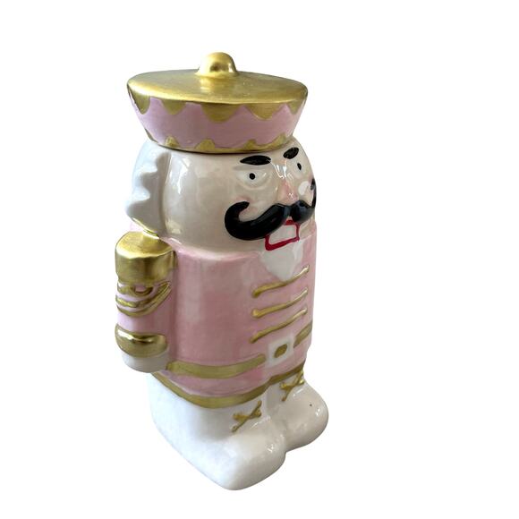NEW Neiman Marcus Pink Nutcracker Ceramic Sugar & Creamer 2pk Christmas Holiday - Picture 9 of 16